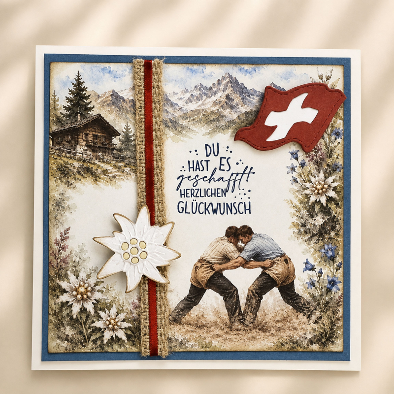 Holzstempel Du hast es geschafft!