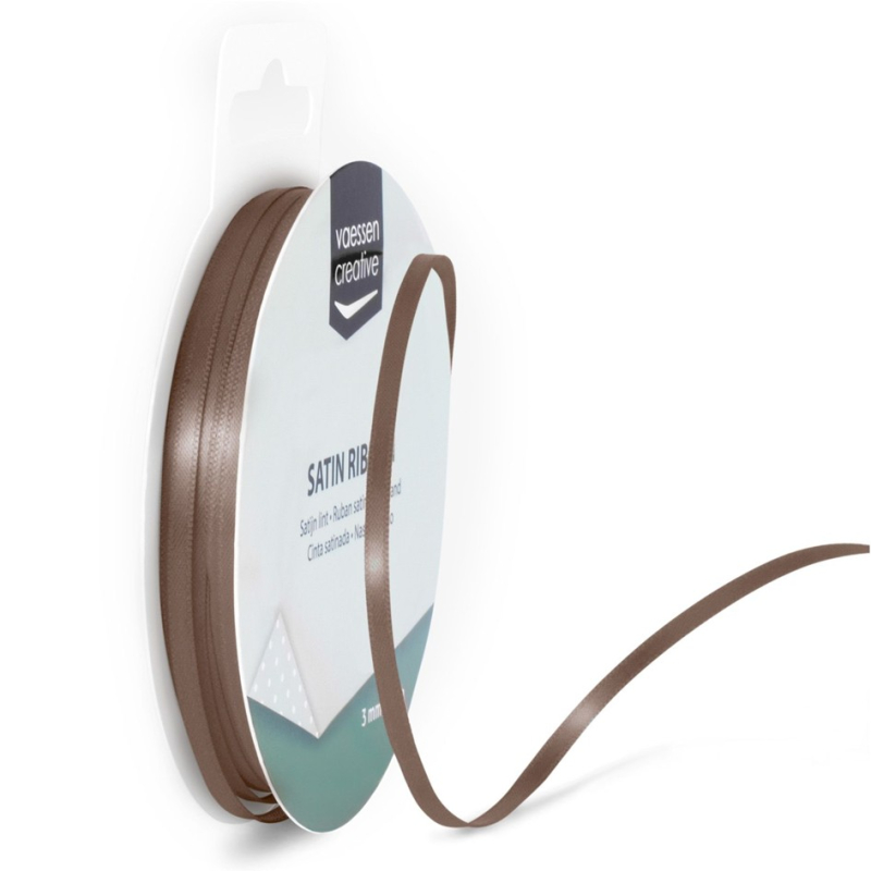 Satinband Milchschokolade - 3 mm
