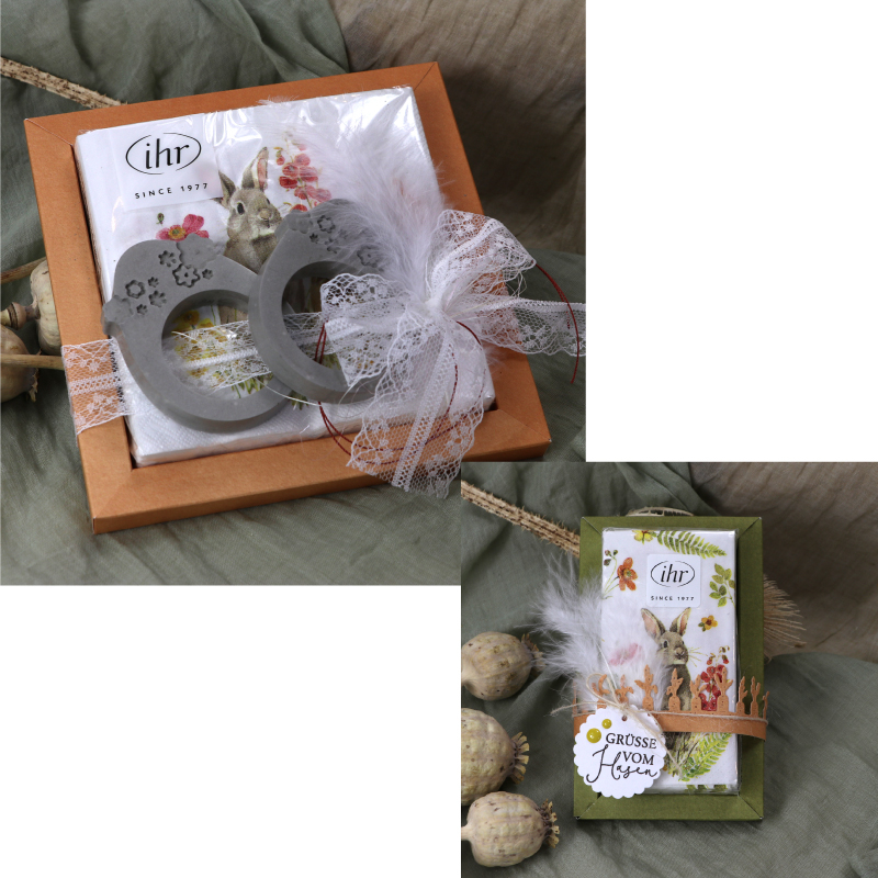 Anleitung Rahmenverpackung für Servietten und Nastücher