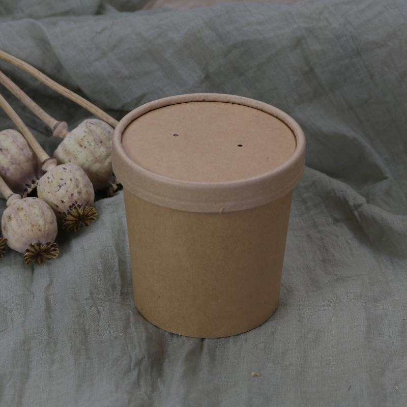 Papp-Becher inkl. Deckel - Höhe 8,6 cm