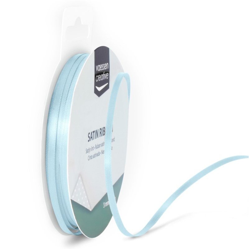 Satinband pastellblau - 3 mm