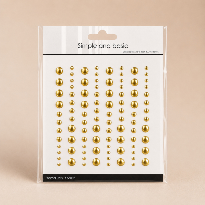 Enamel Dots gold metallic