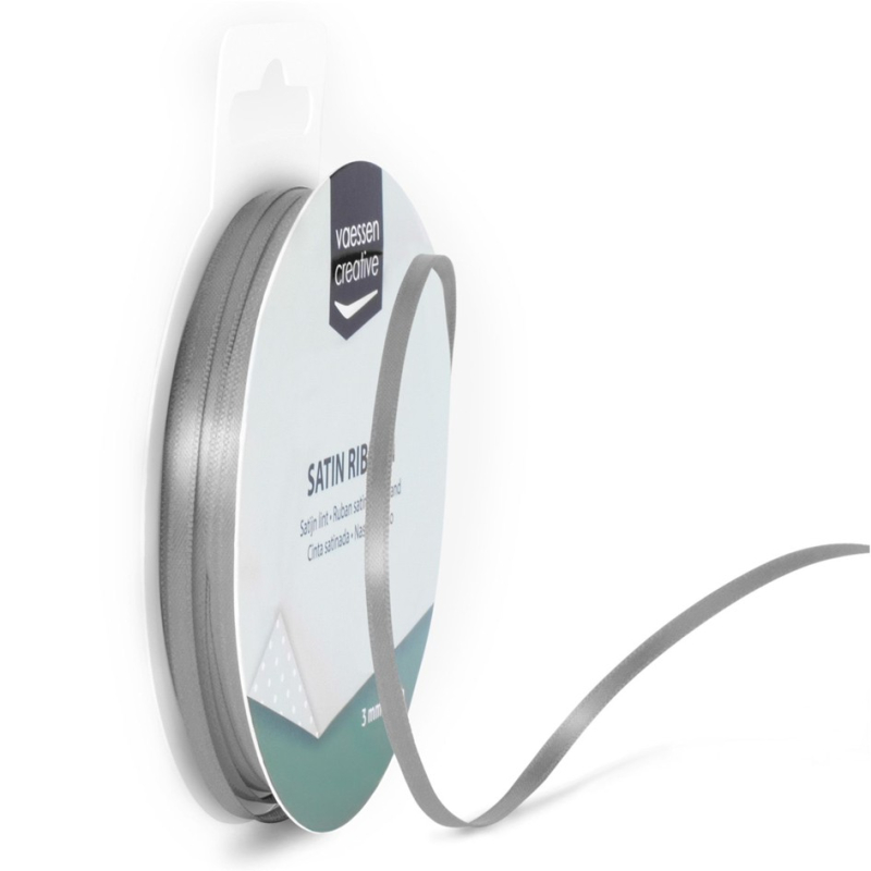 Satinband silber - 3 mm