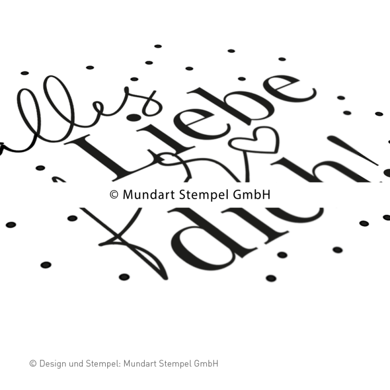 Holzstempel alles Liebe für dich
