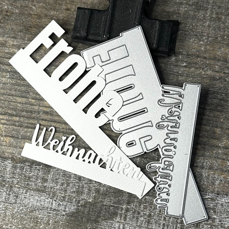 Stanzschablone frohe Weihnachten