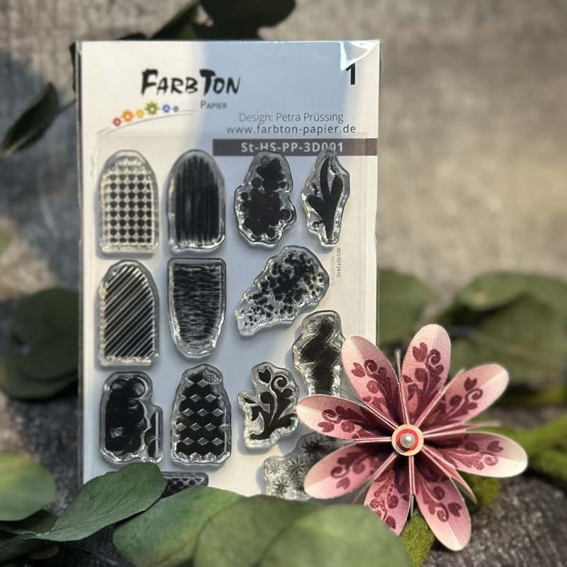 Klarsichtstempel-Set zum Handstanzer Faltblume