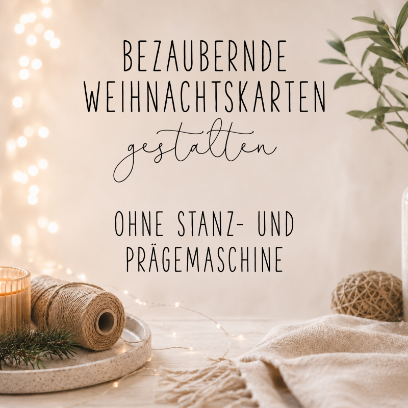 24.10.26: Weihnachtskarten gestalten. Kreativ ganz ohne Maschine