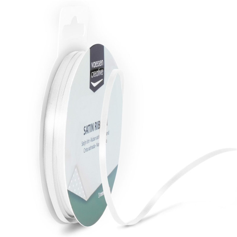 Satinband weiss - 3 mm